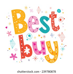 Best buy decorative lettering type design