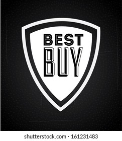 best buy design over black background vector illustration
