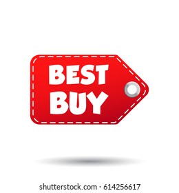 Best buy hang tag. Label vector illustration on white background