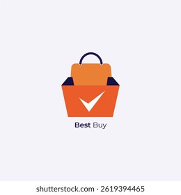 Best Buy and Happy Shop Logo icon design.