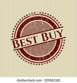 Best Buy rubber stamp with grunge texture