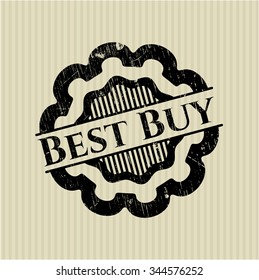 Best Buy rubber stamp with grunge texture