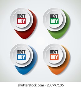 Best buy special offer bubbles in different color variations 
