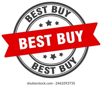 best buy stamp. best buy round sign. label on transparent background