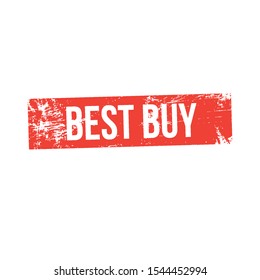 Best Buy Stamp Template Solid Color with Grunge Effect