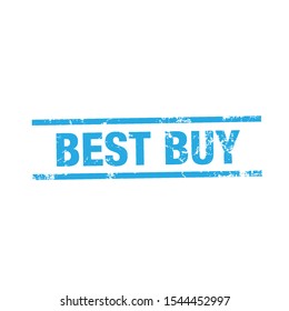 Best Buy Stamp Template Solid Color with Grunge Effect
