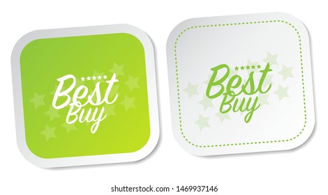 Best Buy Stickers Isolated On White Background