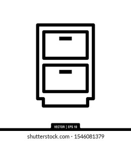 The best Cabinet icon vector, illustration logo template in trendy style. Suitable for many purposes.
