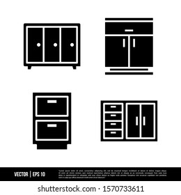 The best Cabinet icons vector collection, illustration logo template in trendy style. Suitable for many purposes.
