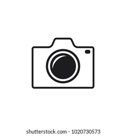 best camera icon in trendy flat style 