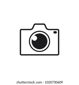 best camera icon in trendy flat style 