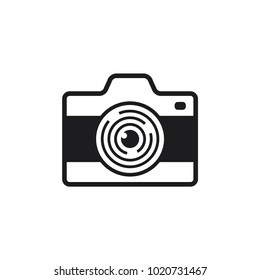best camera icon in trendy flat style 