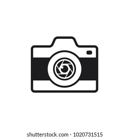 best camera icon in trendy flat style 