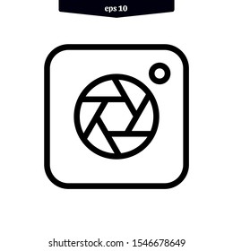 The best of camera shutter icon vector illustration logo template. 10