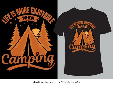 Best camping typography unique custom vintage T-shirt Design