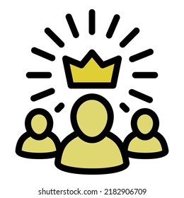 Best candidate icon outline vector. Job hr. Online agency