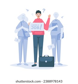 Best candidate for job seeker vector illustration