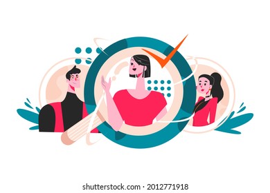 Best Candidate Selection Illustration concept. Flat illustration isolated on white background.