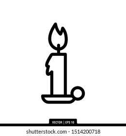 The best Candle icon vector, illustration logo template in trendy style. Suitable for many purposes.
