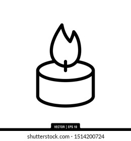 The best Candle icon vector, illustration logo template in trendy style. Suitable for many purposes.
