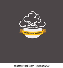 The best cappuccino badge. Vector illustration