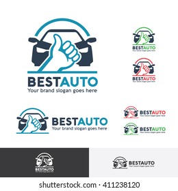 Best Car Logo Template with Thumb up symbol