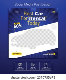 Best car for rental social media post design, exclusive luxury bike web banner or new car sale poster template. Best car for sale and discount motorcycle poster design. 

