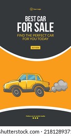 Best car for sale portrait template design.