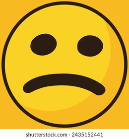 Best cartoon character facial expressions, on yellow background.