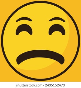 Best cartoon character facial expressions, on yellow background.