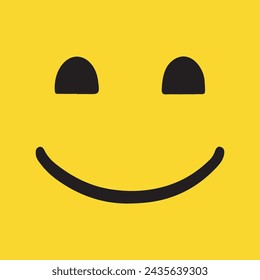 Best cartoon character facial expressions, on yellow background.