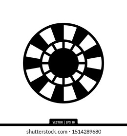 The best Casino Chip icon vector, illustration logo template in trendy style. Suitable for many purposes.
