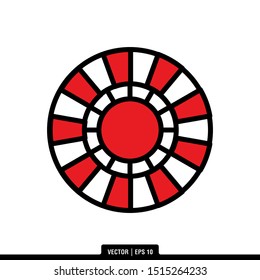The best Casino Chip icon vector, illustration logo template in trendy style. Suitable for many purposes.
