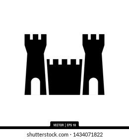 The best of Castle icon vector, illustration logo template in trendy style. Suitable for many purposes.
