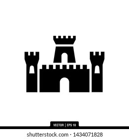 The best of Castle icon vector, illustration logo template in trendy style. Suitable for many purposes.
