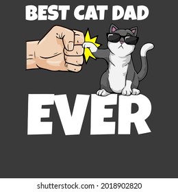 best cat dad ever cats kitten daddy meow ri blend design vector illustration for use in design and print poster canvas