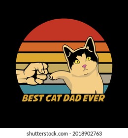 best cat dad ever duffle bag design vector illustration for use in design and print poster canvas