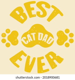 best cat dad ever ee funny cat daddy fathers day carry all pouch vector design illustration print poster