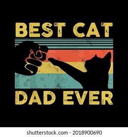 best cat dad ever ee funny cat daddy father design vector illustration for use in design and print poster canvas