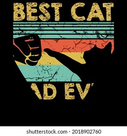 best cat dad ever ee funny cat daddy father day bandana vector design illustration print poster