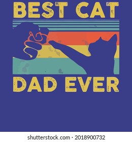 best cat dad ever funny cat daddy far design vector illustration for use in design and print poster canvas