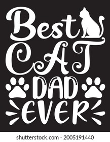 Best Cat Dad Ever Svg Printable