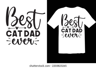 Best cat dad ever svg design