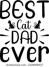 Best Cat Dad Ever Svg 