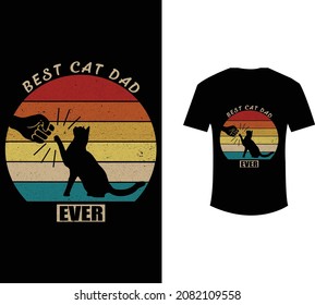 best cat dad ever t shirt design