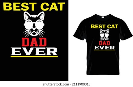 Best Cat Dad Ever T shirt Design