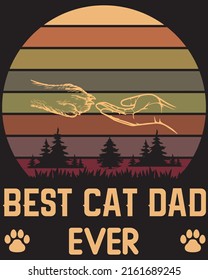 best cat dad ever t-shirt design