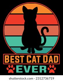 Best Cat Dad Ever T-shirt design