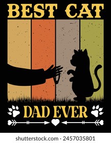 Best Cat Dad Ever T-shirt design