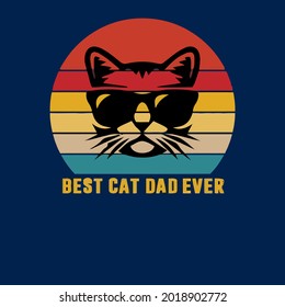 best cat dad ever vintage funny cat dad ee jersey design vector illustration for use in design and print poster canvas